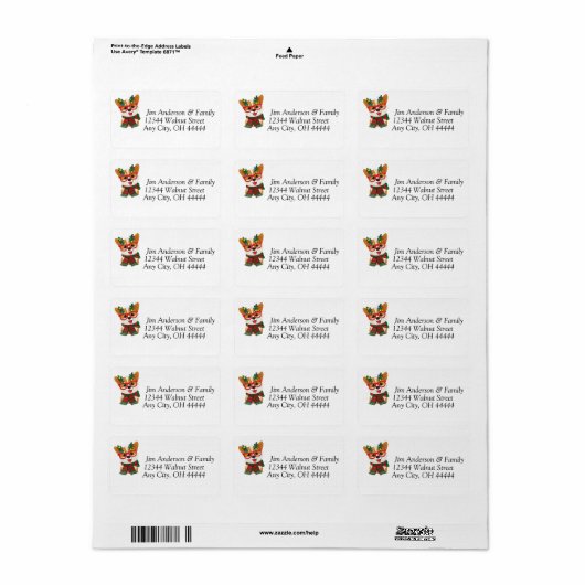 Weihnachts-Corgi-Rücksendeadressen-Aufkleber Adressaufkleber (Vorne)