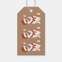 Weihnachts-Corgi-Santa-Hut - Reiches Karamellbraun