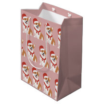 Weihnachts-Corgi-Santa-Hut - Warmes Staub-Rosé-Pin