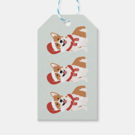 Weihnachts-Corgi-Santa-Hut-Weiche-Eukalyptus-Nebel Geschenkanhänger