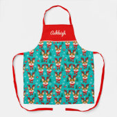 Weihnachts-Corgi-Schürze Schürze (Vorderseite)
