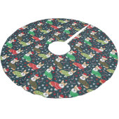 Weihnachts-Corgi-Sweatshirt - niedlicher Hund Polyester Weihnachtsbaumdecke (Schrägansicht)