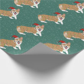 Weihnachts-Corgi-Wrapping-Papier Geschenkpapier (Ecke)