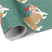 Weihnachts-Corgi-Wrapping-Papier Geschenkpapier (Rolleneckpunkt)