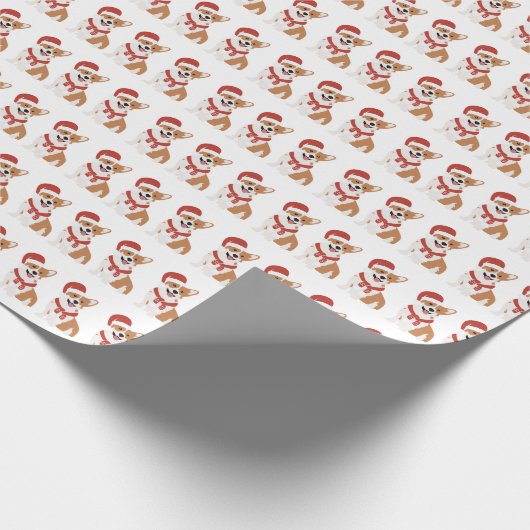 Weihnachts-Corgi-Wrapping-Papier Geschenkpapier (Ecke)
