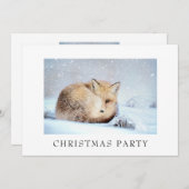*~* Weihnachts Corporate Personal Snowy Fox Ap18 Einladung (Vorne/Hinten)