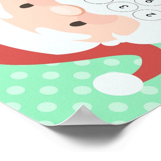 Weihnachts Countdown Adventskalender Bart Poster (Ecke)