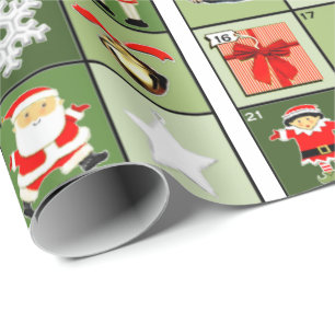 Weihnachts-Countdown-Adventskalender Geschenkpapier