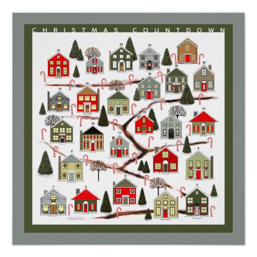 Weihnachts-Countdown-Adventskalender Poster (Vorderseite)