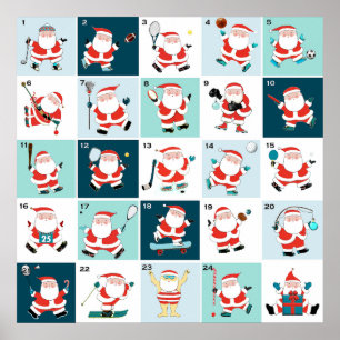 Weihnachts-Countdown-Adventskalender Poster