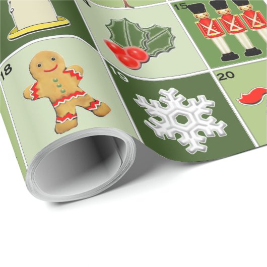 Weihnachts-Countdown Geschenkpapier (Rolleneckpunkt)