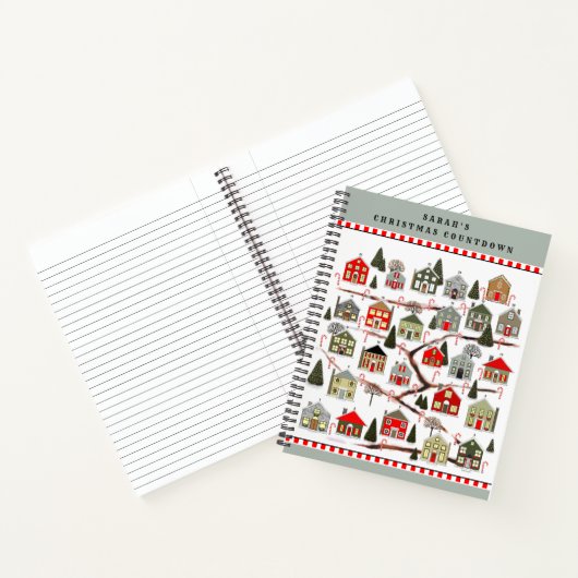 Weihnachts Countdown Holiday Planner Notebook Notizblock (Innenseite)