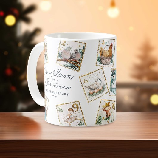 Weihnachts-Countdown Kaffeetasse