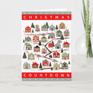 Weihnachts-Countdown-Thanksgiving-Karten Feiertagskarte