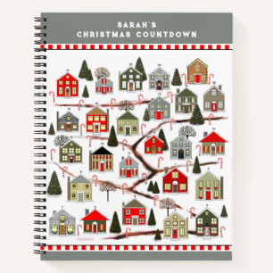 Weihnachts-Countdown-Urlaubsplaner-Notizbuch Notizblock