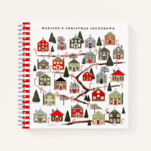 Weihnachts-Countdown-Urlaubsplaner-Notizbuch Notizblock