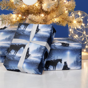 Weihnachts-Country-Western-Cowboy Geschenkpapier