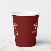 Weihnachts-Coupé-Monogramm-Foto Pappbecher (Rechts)