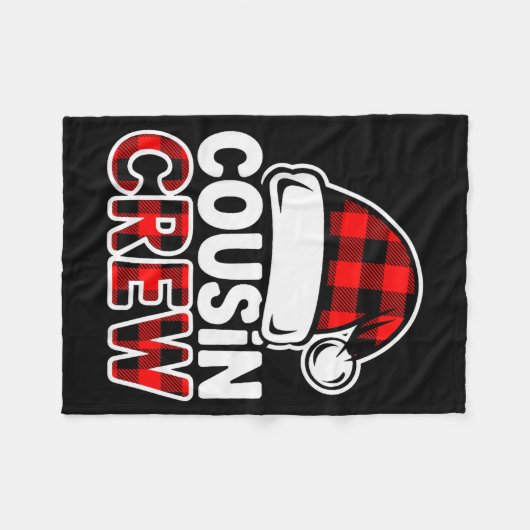 Weihnachts-Cousin-Crew Buffalo Rot Kariert Pyjama Fleecedecke (Vorderseite (Horizontal))