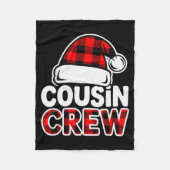 Weihnachts-Cousin-Crew Buffalo Rot Kariert Pyjama Fleecedecke (Vorderseite)