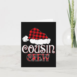 Weihnachts-Cousin Crew Buffalo Rote Karierte Weihn Karte