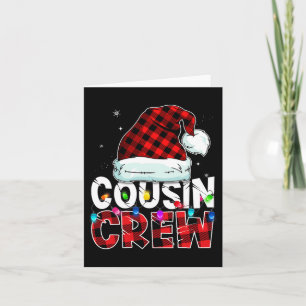 Weihnachts-Cousin-Crew Buffalo Rotkarierte Pyjamas Karte