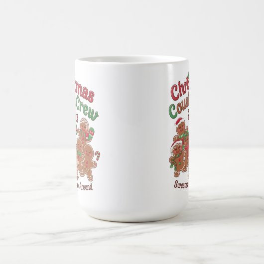 Weihnachts-Cousin Crew Lebkuchen Jahr Kaffeetasse (Mittel)