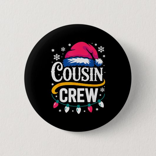 Weihnachts-Cousin-Crew-Pyjamas Kinder Mädchen Klei Button (Vorderseite)