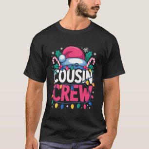 Weihnachts-Cousin-Crew-Pyjamas Kinder Mädchen Klei T-Shirt
