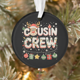 Weihnachts-Cousin-Crew-Rentier passende Familie Ornament