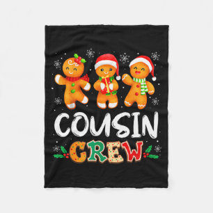 Weihnachts-Cousin-Crew Santa Hut Familie Matching  Fleecedecke