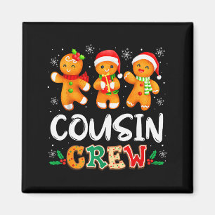Weihnachts-Cousin-Crew-Santa-Hut-Familie-Matching- Magnet