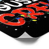 Weihnachts-Cousin Crew Weihnachtsmannmütze Männer Poster (Ecke)