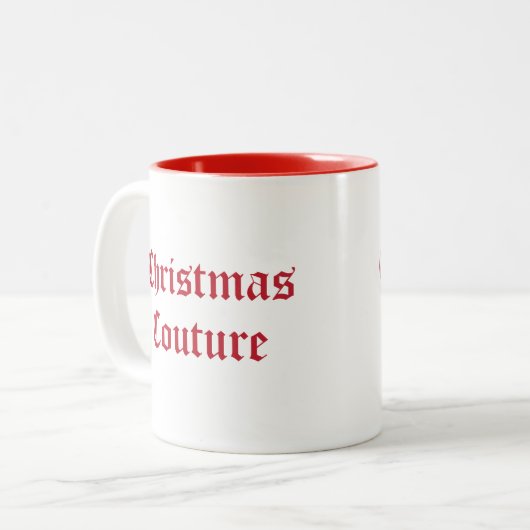 Weihnachts-Couture Zweifarbige Tasse (Vorderseite Links)