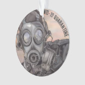 Weihnachts-Covid Pandemie Maskenpräparat Ornament (Vorderseite)