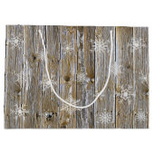 Weihnachts Cowboy Stiefel und Hut Festiv Große Geschenktüte (Rückseite)