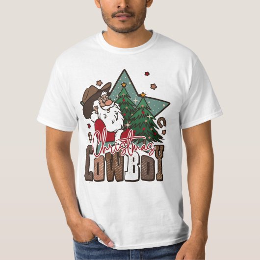 Weihnachts-Cowboy, Weihnachten-Western, Weihnachte T-Shirt (Vorderseite)
