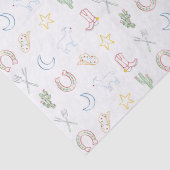 Weihnachts Cowboy Western Land Weihnachten Seidenpapier (Detail)