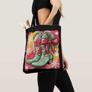 Weihnachts-Cowgirl-Stiefel Preppy Western Coquette Tasche