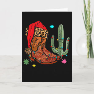 Weihnachts-Cowgirl-Stiefel, western Weihnachten Lu Karte