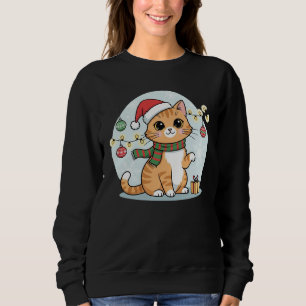 Weihnachts-Cozy-Santa-Kitty-T-Shirt Sweatshirt