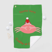 Weihnachts Crab Custom Golf Handtuch (Insitu)