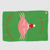 Weihnachts Crab Custom Golf Handtuch (Horizontal)