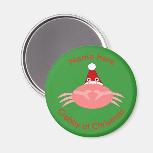 Weihnachts Crab Custom Magnet (Vorderseite/Rückseite)