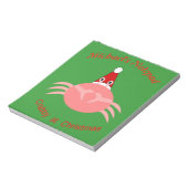 Weihnachts-Crab Custom Notepad Notizblock (Rotiert)