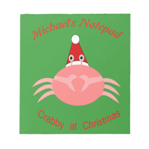 Weihnachts-Crab Custom Notepad Notizblock