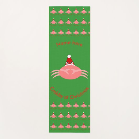 Weihnachts-Crab Custom Yoga Mat Yogamatte (Vorderseite)