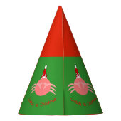 Weihnachts-Crab-Party-Hut Partyhütchen (Rückseite)