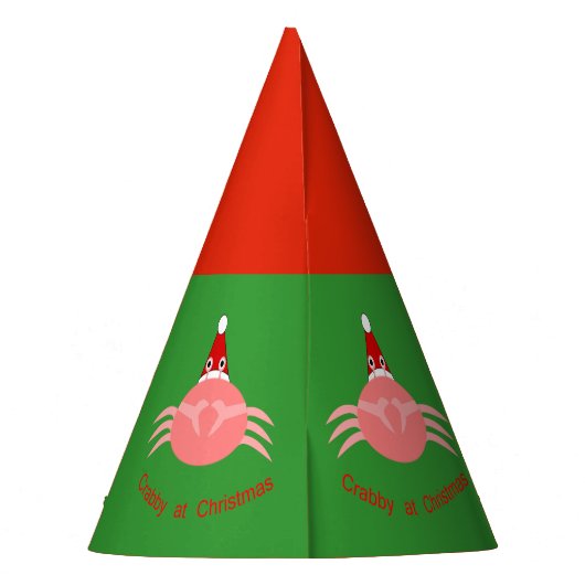 Weihnachts-Crab-Party-Hut Partyhütchen (Rückseite)