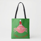Weihnachts-Crab Tote-Tasche Tasche (Vorderseite)